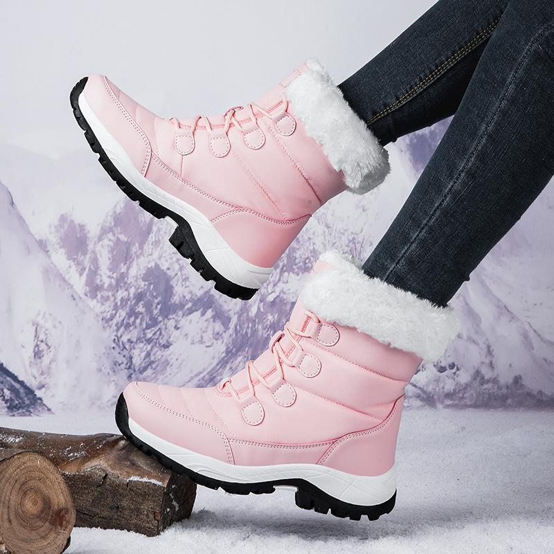 Snow Boots Boots Piled Thickened Martin Boots Lace-up Cotton Shoes Large Size Leisure Outdoor Travel