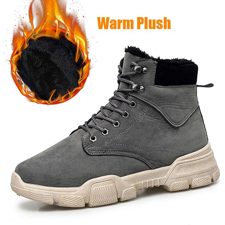 Winter New Men Ankle Snow Boots Fur Plush Warm Outdoor Sneakers Boots Male Classic Fashion Desert Boot Casual Boots Botas Hombre