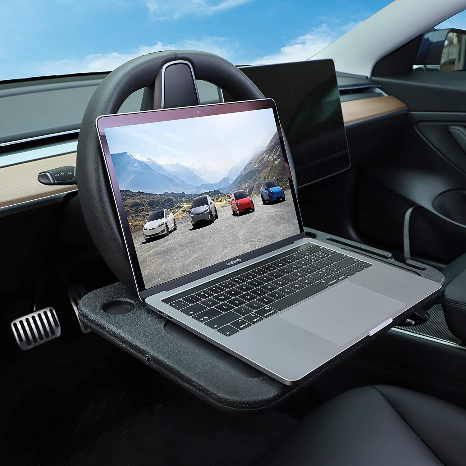 

Для Tesla Model 3 SXY автомобильный держатель на руль лоток для ноутбука стол для еды работа еда товары стол письменный кронштейн пластина