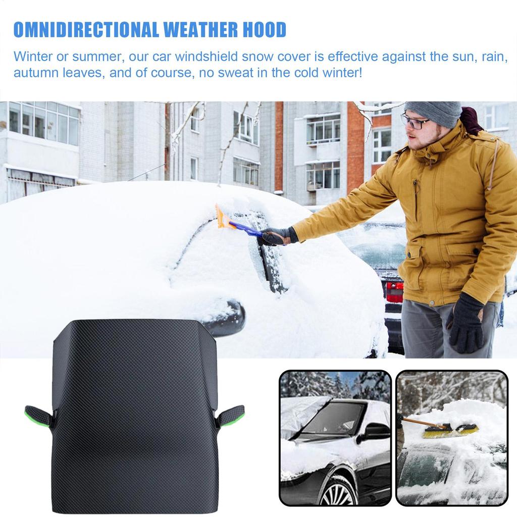 Car Windshield Snow Cover 102 X 45 Inch Oxford Mirrors Protectors Windshield Cover Frost Cover Automotive Windshield Snow Covers