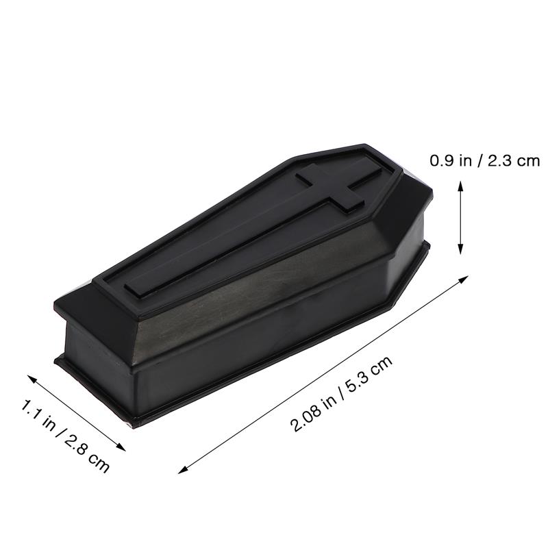 

Coffin Halloween Box Prank Ornament Haunted House Mini Treat Favor Plastic Candy Jewelry Wooden Gifts Props Adornment чёрный