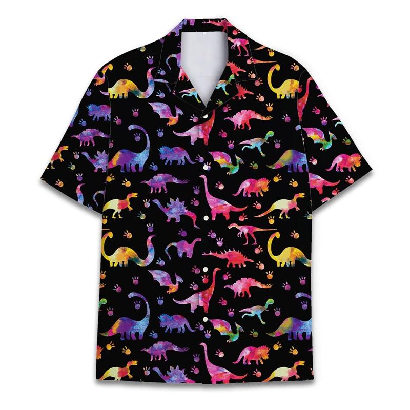 

Рубашки гавайские забавные животные 3D принт для мужчин и женщин повседневные с коротким рукавом свободного кроя на пуговицах пляжные летние мужские и женские рубашки 5XL