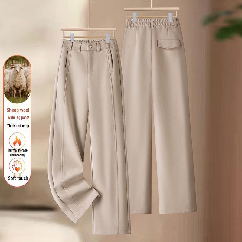Dámské vlněné kalhoty s vysokým pasem - Podzim/Zima 2024: Elastické, Rovné, Úzké a Široké nohavice