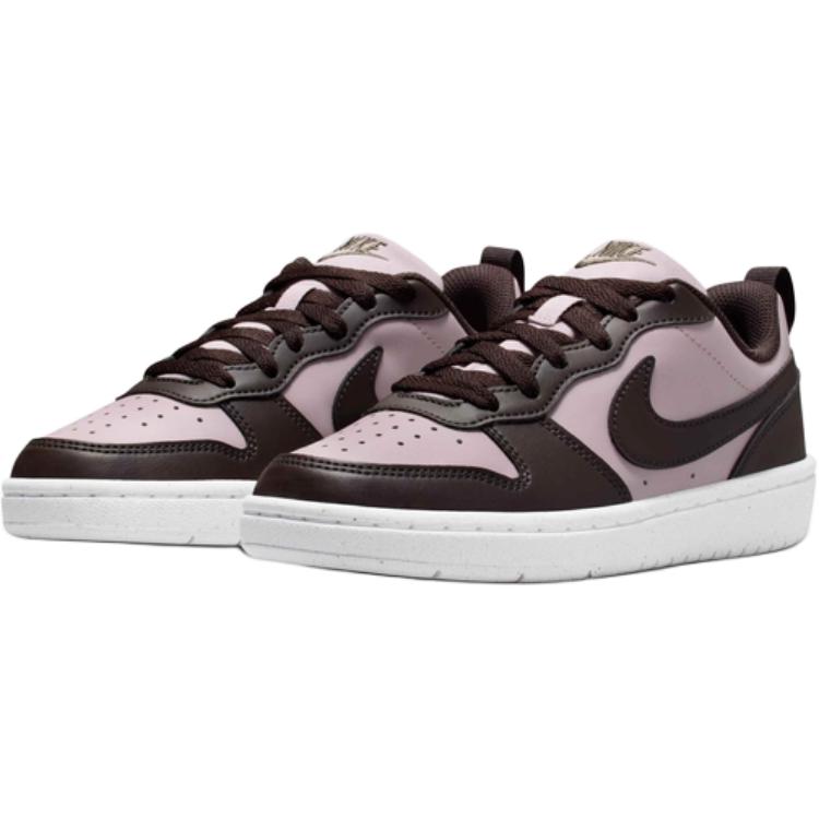Nike Court Borough Low Recraft Classic Versatile Low Top Kids Skate Shoes Kids Sneaker Black Pink DV5456-601