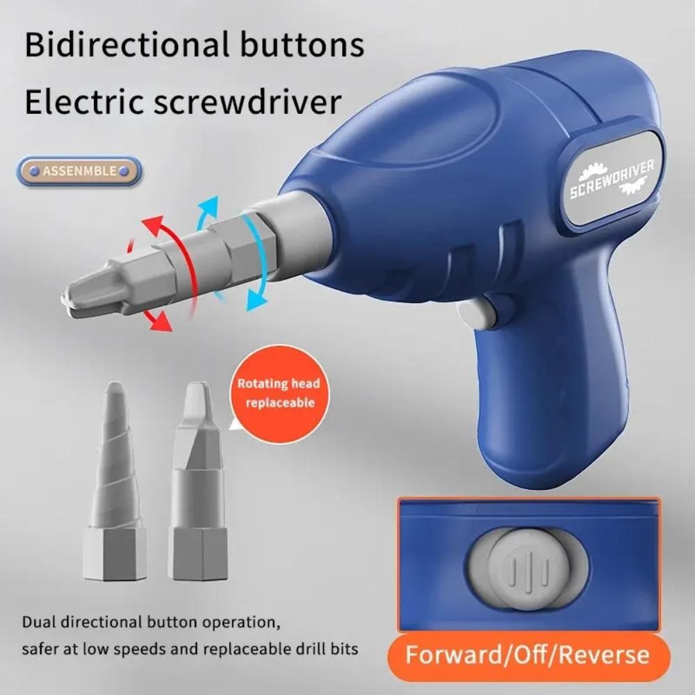 DIY STEM Construction Tool Set Electric Drill Screw Nut 3D Puzzle Creative Pretend Play Engineering Toys for 3-8 Ages Boys&Girls