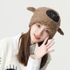 Hat Versatile Hat Woman Winter Sweet Cute Ears Warm Lamb Plush