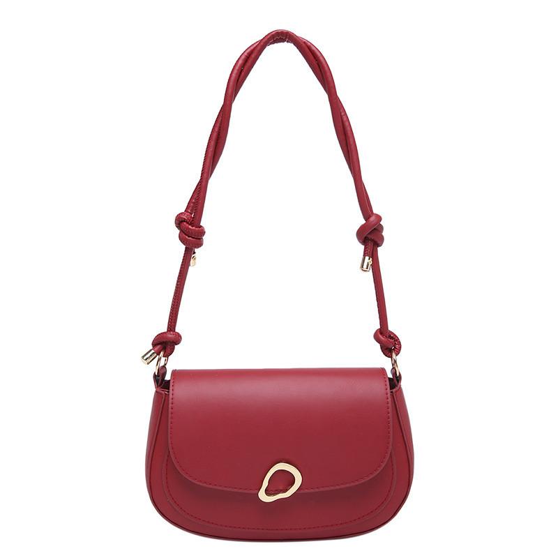 Trendy Urban Minimalist Lock Closure Shoulder Bag For Women Versatile Small Square Style