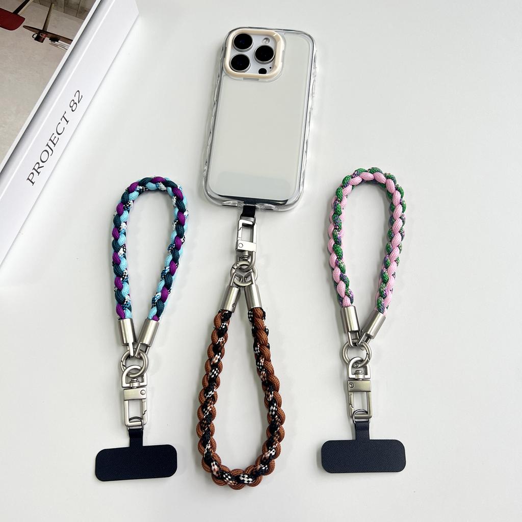 Creative Hand-Woven Mobile Phone Lanyards, Wristbands, Short Rope Strings, Pearl Jewelry, Pendants, Safety Anti-Loss Ropes