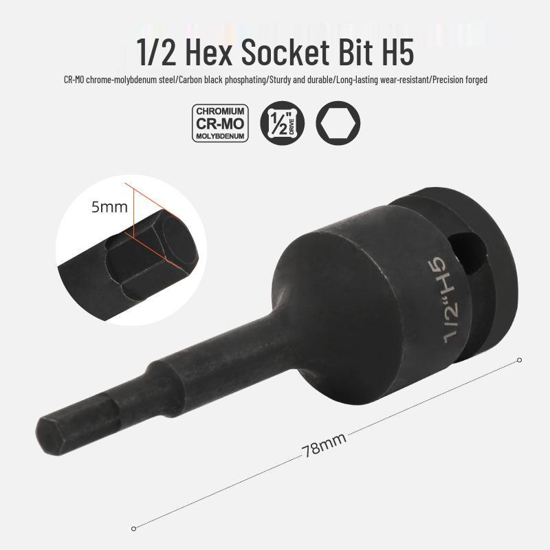 1/2" Electric Hex Socket Wrench and Screwdriver Bit Set