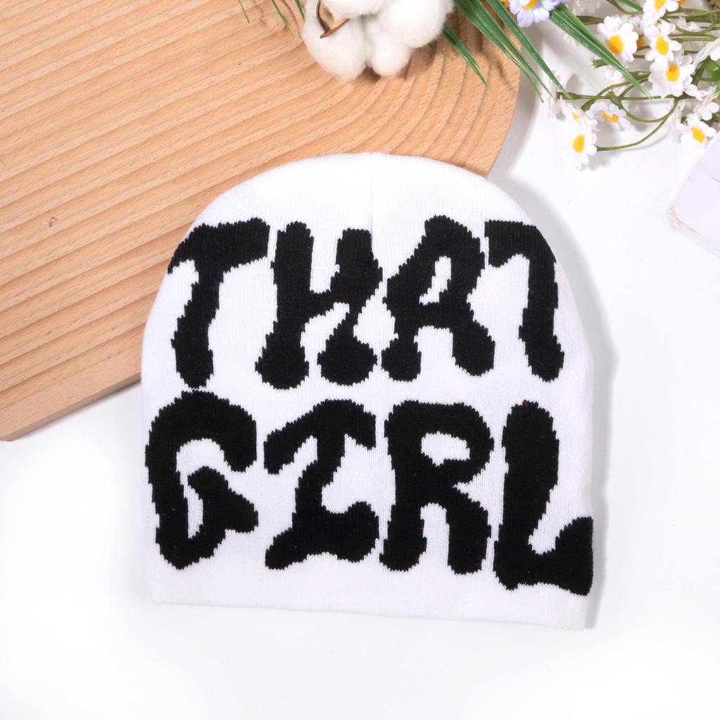 Knit Hat With Letter Embroidery For Winter Warmth Casual Unisex Street Style