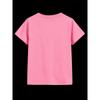 Kids Crewneck Short Sleeve T-Shirt, Ink Splatter Building Block Basketball Hoop Print