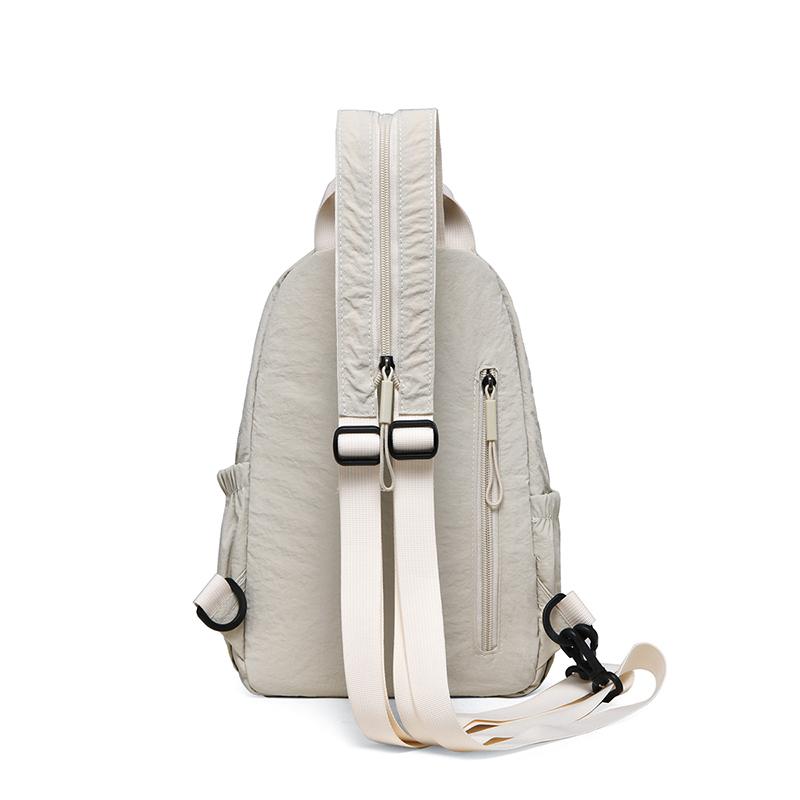 Women's Bag Multi-function Sport Large Capacity Solid Color Chest Bag Travel Backpack