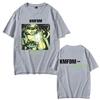 Double Sided Retro Punk Comic Lady Graphic T Shirts Green Contrast Text Print Tees Unisex Loose Hip Hop Casual Short Sleeve Tops