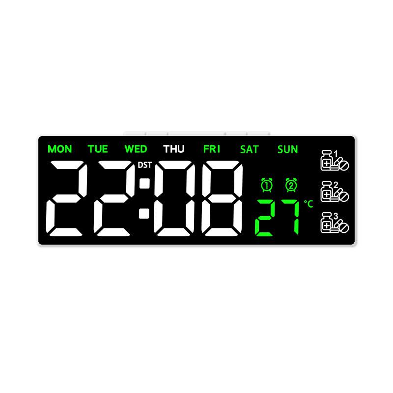 Neue Multifunktionale Elektronische Uhr, Einfacher und Modischer Wecker, Pillendosen-Erinnerung, LED-Uhr, Nachttischuhr