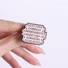 Healing Christian Spanish Enamel Pin Inspirational Faith Pink Heart Notebook Doodle Brooches Lapel Badge Jewelry Gift for Friend