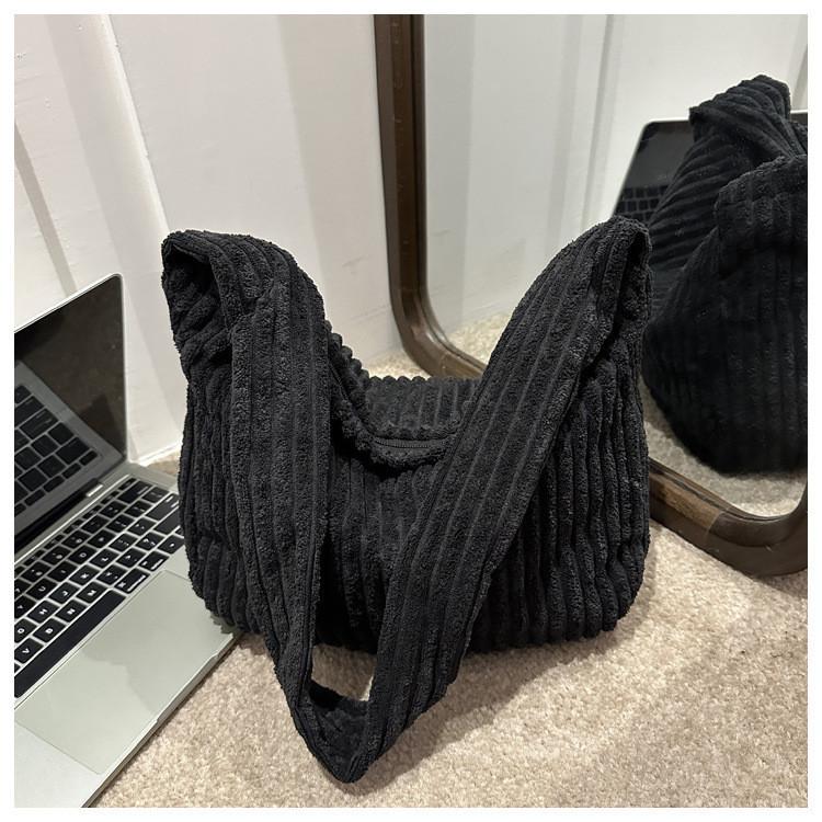 Fashionable Corduroy Tote Bag For Women Soft And Spacious Winter 2023 Shoulder Bag