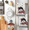 Artoid Mode Red Black Buffalo Plaid Bird Snowman Winter Kitchen Towels Dish Towels, 18x26 Inch Farmhouse Snowflakes Decoration Cleaning Set of 2