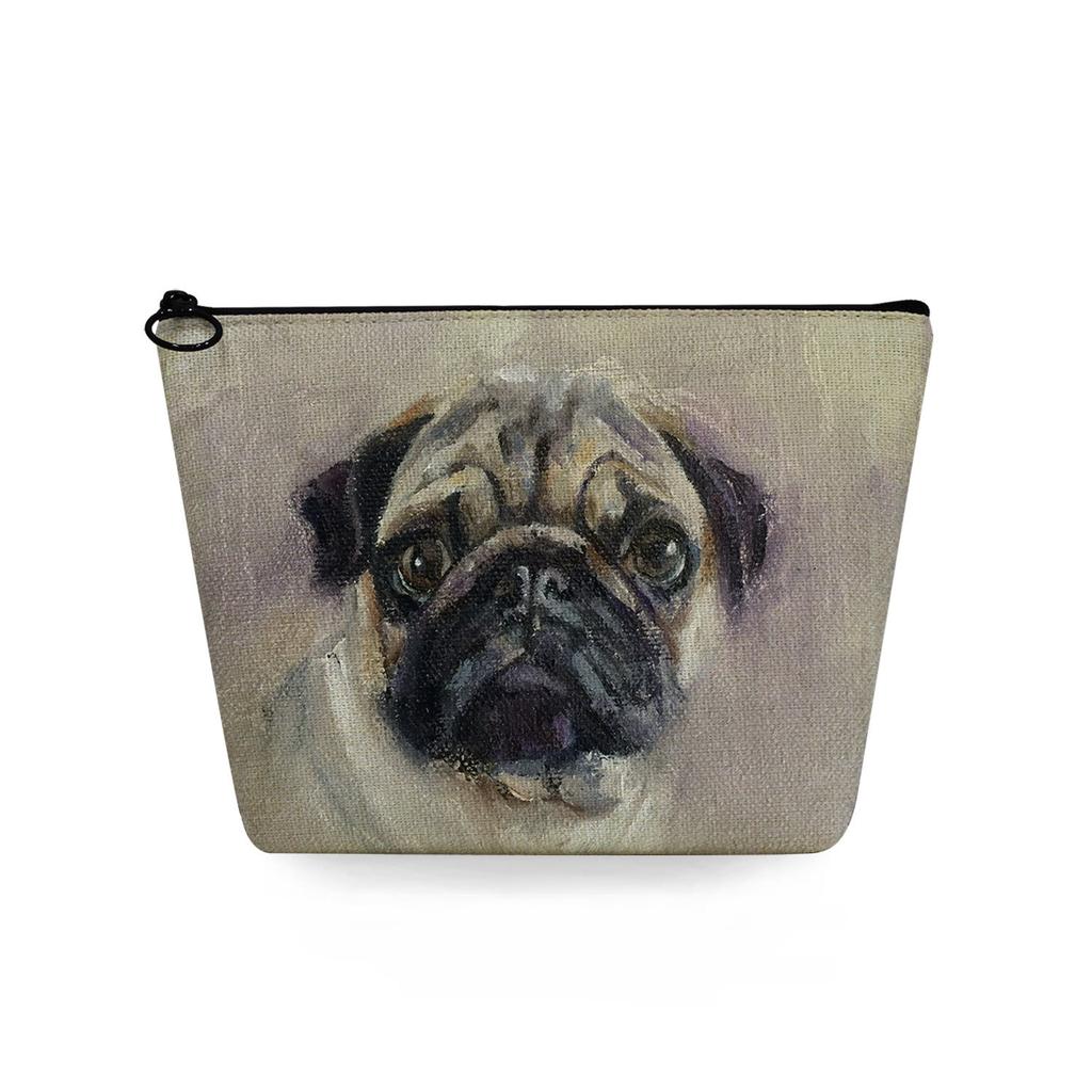 Women Dog Print Cosmetic Bag Toiletries Organize Travel Storage Case 6725