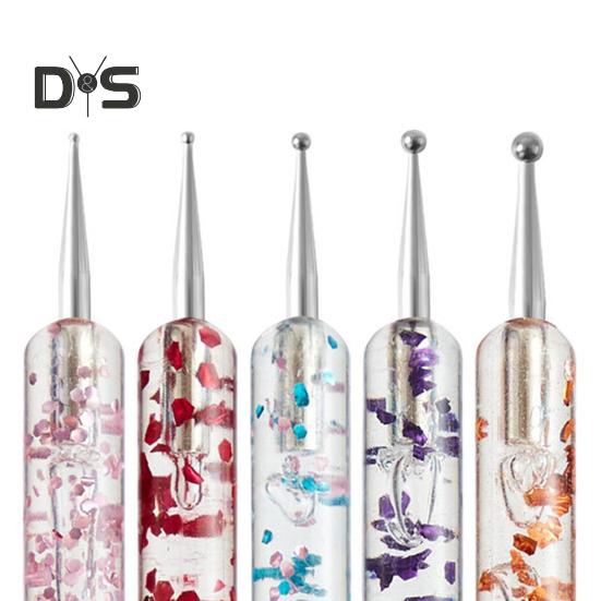 5PCS Nail Dotting Pen Art Kit Dual Head DIY Nail Embossing Tool for Transfer Tracing Paper Nail Design Tools for Nail Art