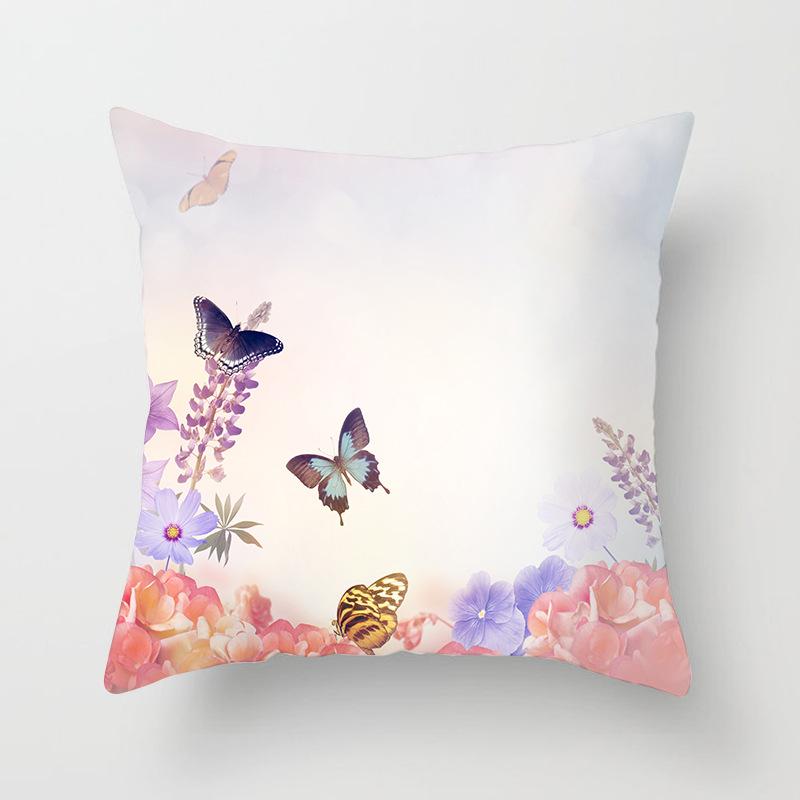 New Butterfly Flower Series Pillowcase Home Sofa Decoration Pillow Cushion Cover Wedding