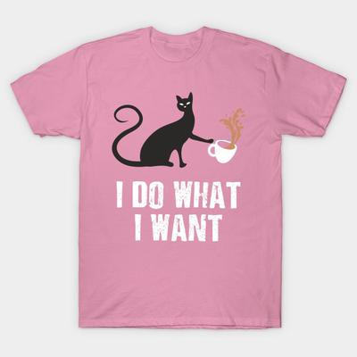 T-shirt Dames Ik Doe Wat Ik Wil Grappig Kattenontwerp Kunst Joke Cadeau Harajuku Print Kawaii T-shirt Zomer Korte Mouw Dames T-shirt Top