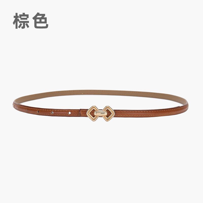 

Ремень женский летний простой кожаный тонкий ремень декоративный пальто с юбкой костюм поясной ремень для брюк 105cm