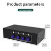 4Input AV Selector Box AV Switcher With Push Button Control Universal Compatibility For Home Studio AV Devices Setup