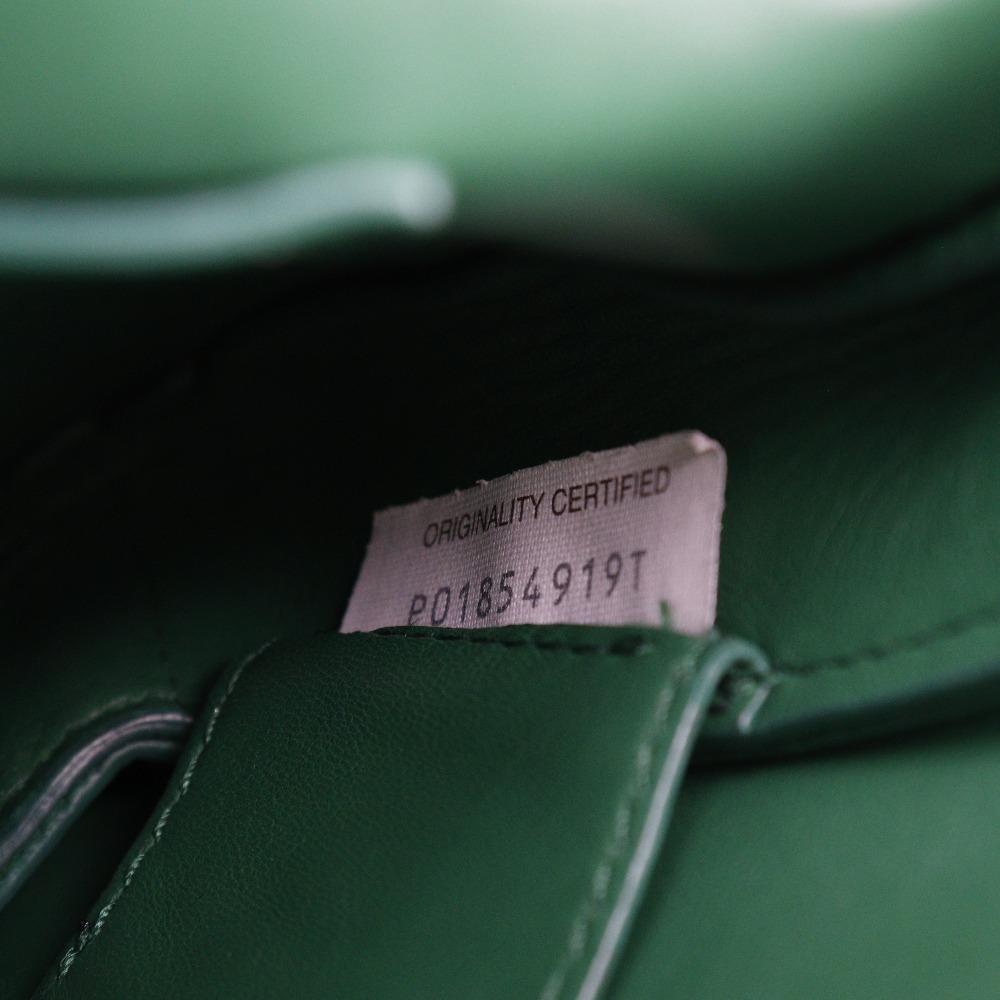 BOTTEGAVENETA Mounting Envelope Shoulder Bag 2WAYChainShoulder Green leather Women Used