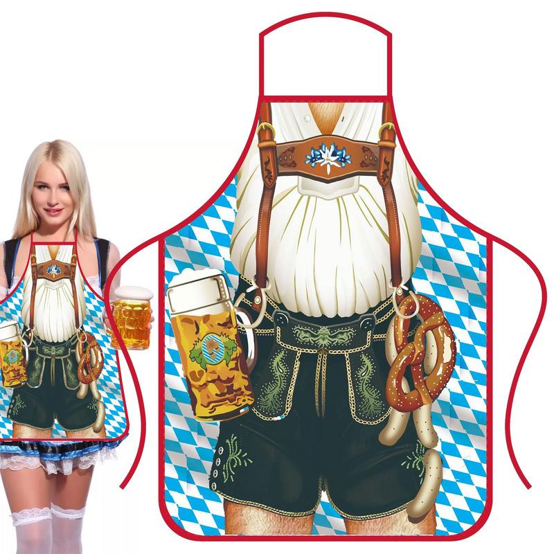 German Oktoberfest Kitchen Apron Beer Festival Apron For Oktoberfest Party Soft Oktoberfest Party Decorations For BBQ Grilling