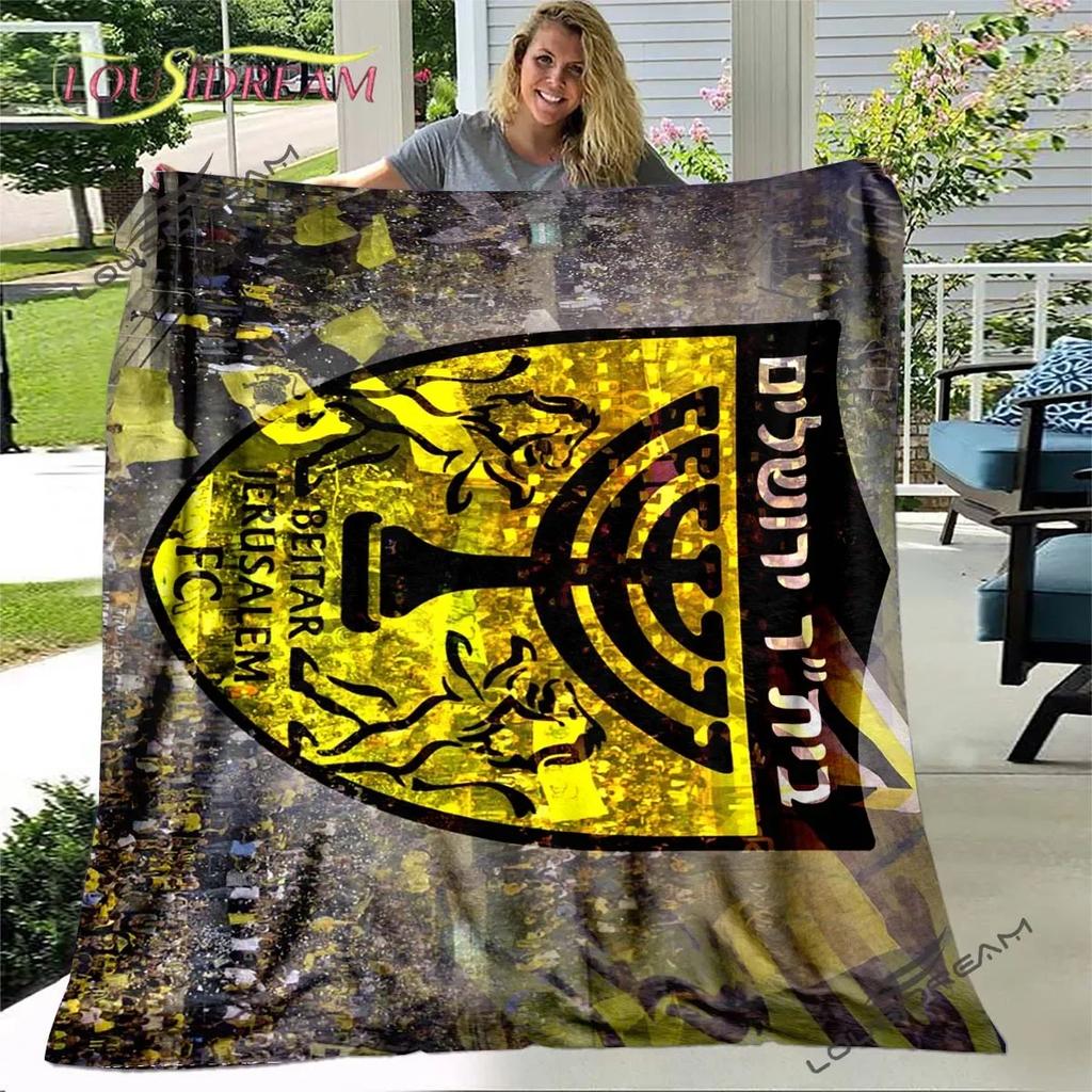 Beitar Jerusalem Fc Plaid Kids Gift Plush Bed Cartoon Cute Bedding Home Decor Throw Blanket Football Cover