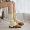 [2 Set] Cozy Wool Ribbed Leg Warmers Eiffel 2 Pairs 5 Colors