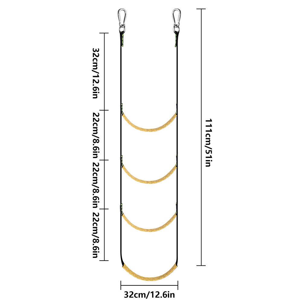 3/4/5 Step Boat Rope Ladder Folding Hanging Rope Ladder Light-weight Uv-proof Portable Rope Ladder Boat Boarding