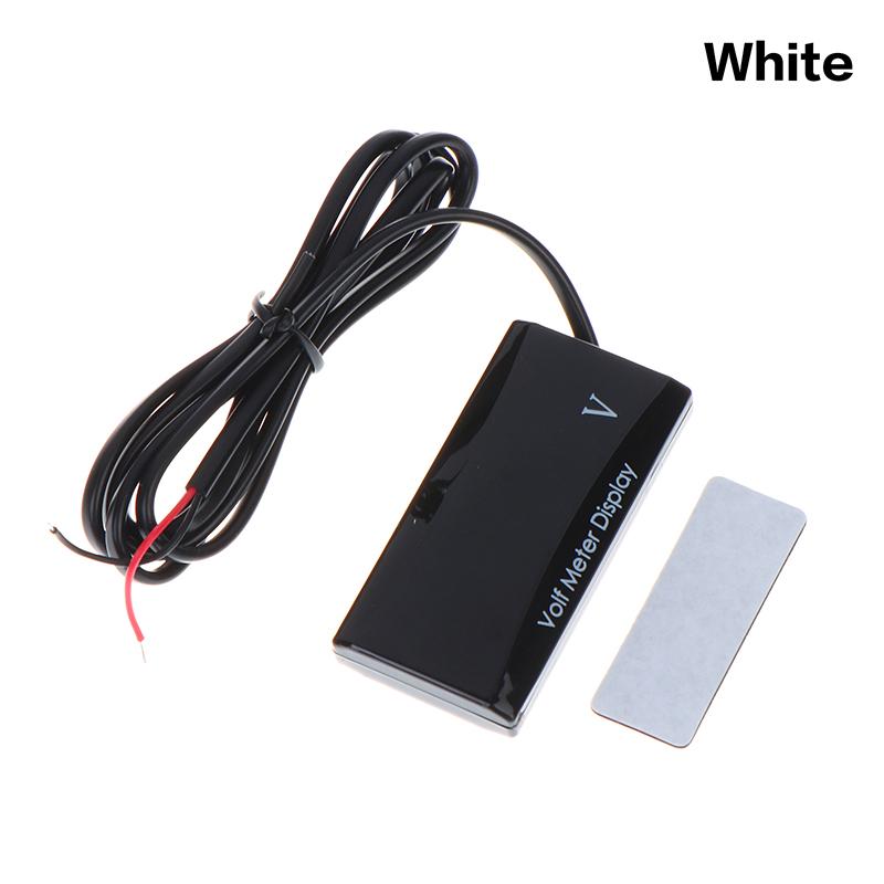

[ZYAS]DC10-150V Motorcycle Digital Voltmeter Universal Volt Meter Waterproof LCD Digital Display Voltage Tester With Bracket білий