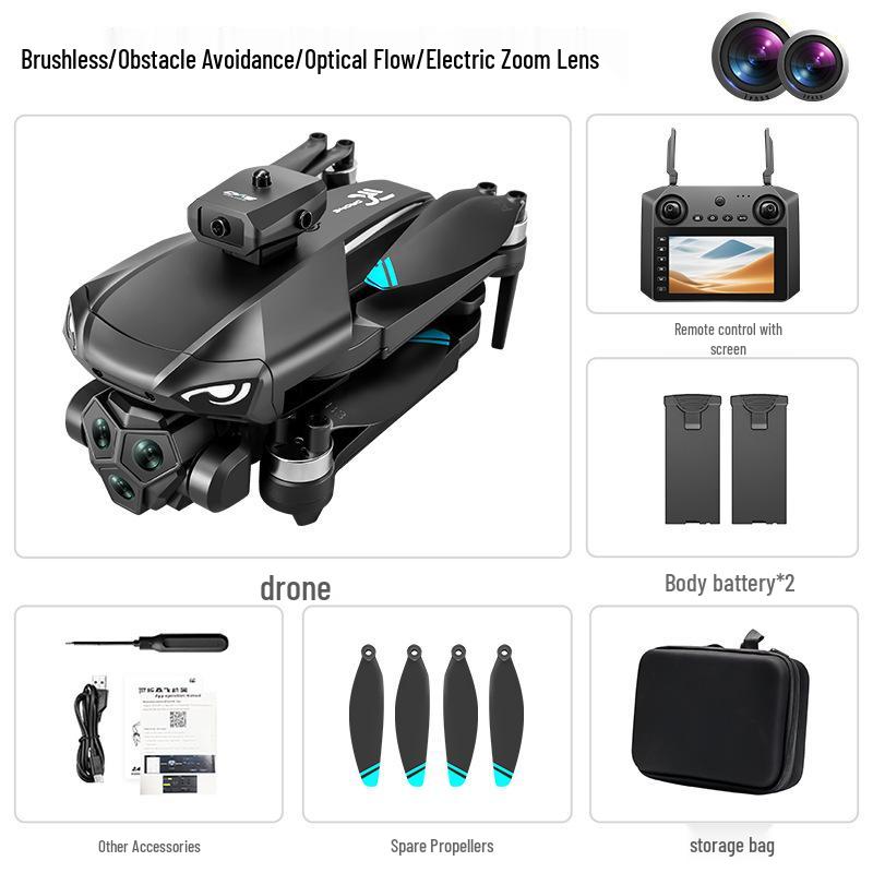 M33 Grenzüberschreitende Drohne: 4,5-Zoll-Bildschirm, Bürstenlos, Dreifachkamera, Ferngesteuertes Luftbildflugzeug