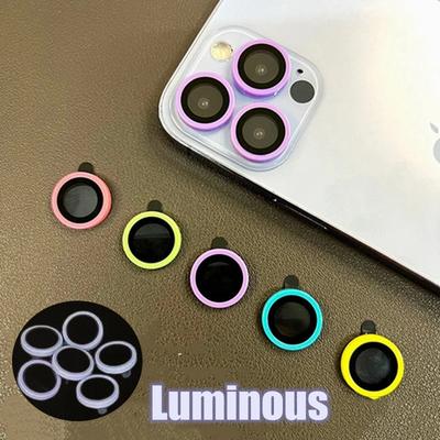 Protector de cameră luminos din ceramică pentru iPhone 14 plus 13 12 mini 11 14 16 15 pro max Protector de ecran cu lentile din sticlă strălucitoare de noapte