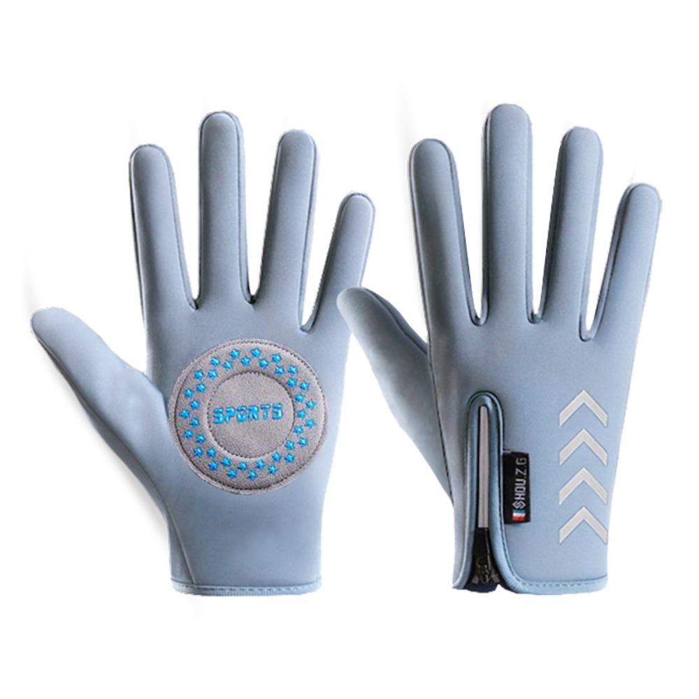 

Холодні Вітрозахисні Зимові Дитячі Велосипедні Рукавички на Блискавці Велосипедні Спортивні Рукавиці Спорт на Відкритому Повітрі M світло-синій колір