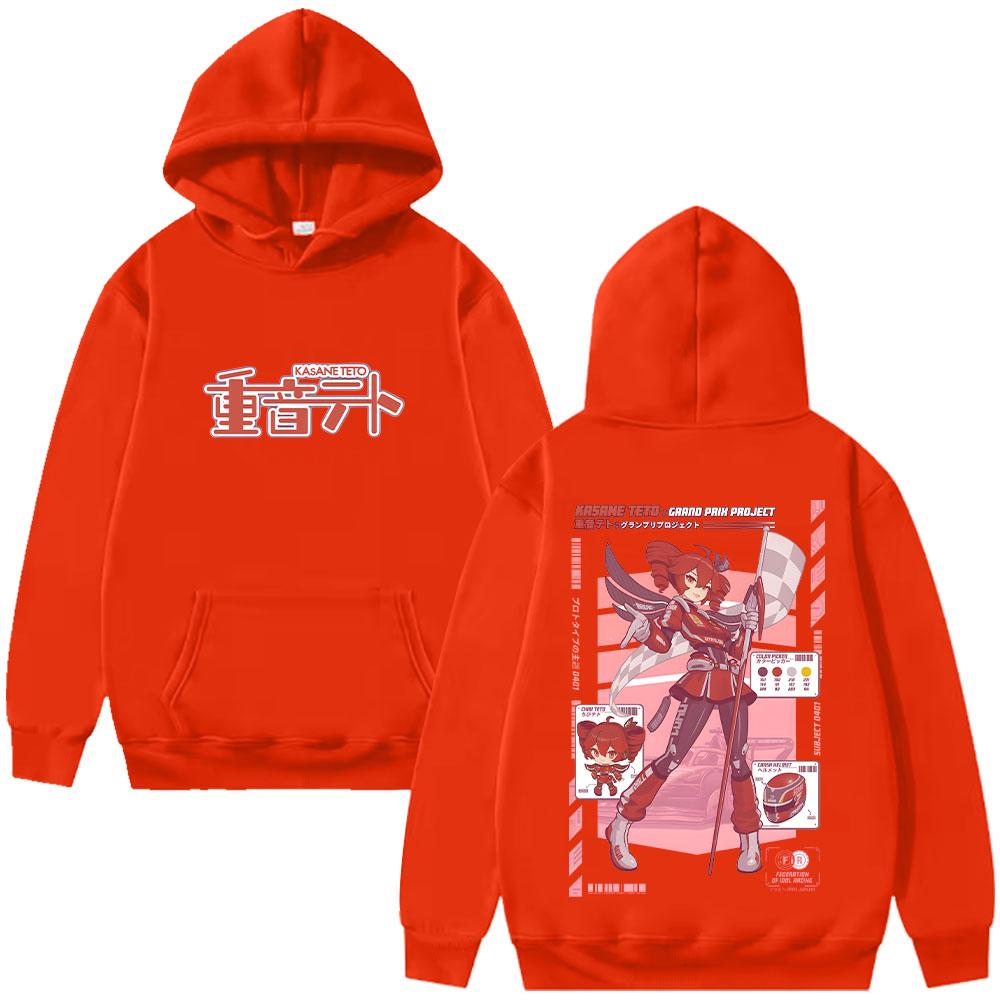 Virtuelles Idol Teto Racer Sweatshirts Mode Kasane Teto Hip Hop Hoodies Langarm Streetwear Unisex Lässiger Pullover