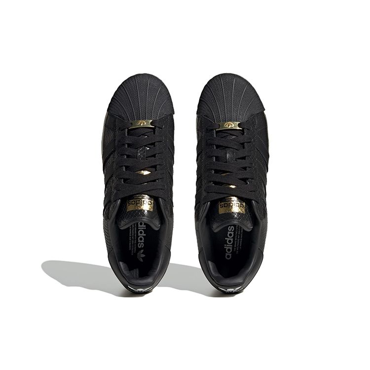 Adidas Superstar XLG Black Snakeskin Unisex Sneakers Core-Black Gold-Metallic IE5195