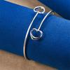 Luxurious 925 Sterling Silver Exquisite Heart-shaped Open Bracelet for Women's Fashion Parties and Wedding Accessories