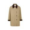 LANGZI Cotton Corduroy Barn-Style Trench Coat