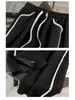 2025 Summer Trendy Sporty Slim Two-Piece Set: Short-Sleeve Top & Wide-Leg Pants
