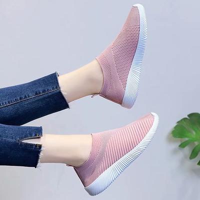 Summer Sport Shoes for Women Large Size Breathable Women's Sneakers Casual Light Black Color Running