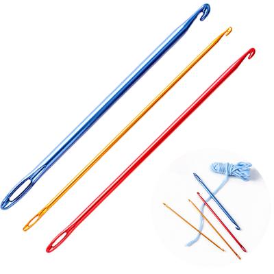 DIY Craft Hand Knitting Tools Knitting Sewing Needles Crochet Hooks Colorful Aluminum Oxide With Hole Eye
