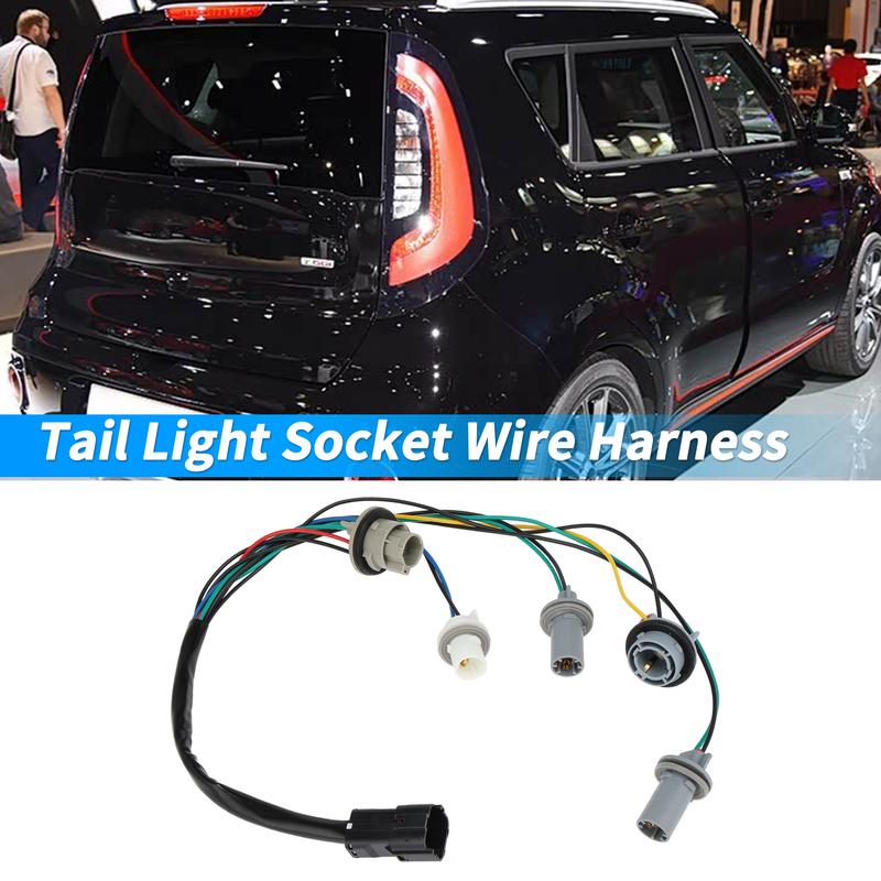 X Autohaux LH/RH Taillight Bulb Socket Wiring Harness for Kia Soul 2014- No.92450B2000