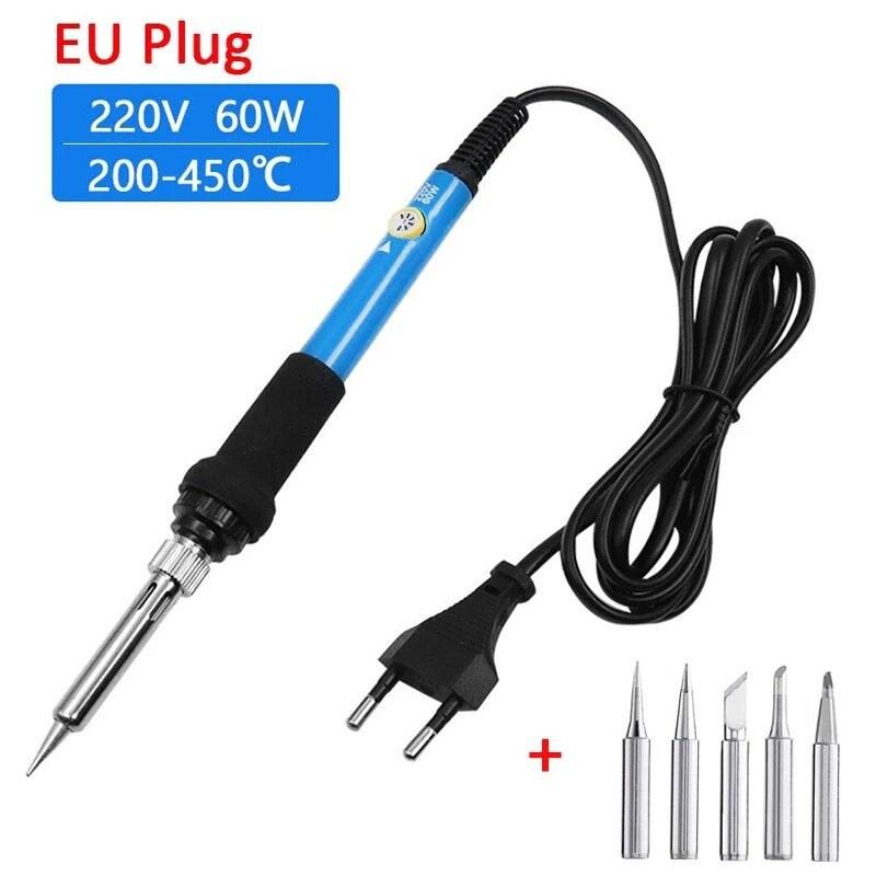 Soldering Iron 60W Adjustable Temperature Electric Solder Iron Rework Station Mini Handle Heat Pencil Welding Repair Tools