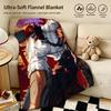 Anime CChainsaw Mann Throw Warm Soft Flannel Blanket Multiuse for Sofa Bed Camping Travel Nap