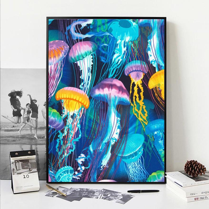 Алмазная вышивка крестиком полная алмазная мозаика цвет медузы DIY алмазная живопись 20x30cm