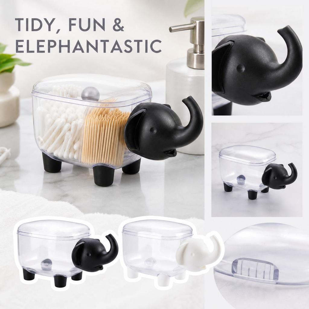 Plastic Shaped Cotton Holder Desktop Storage Box for Small Items and Accessories