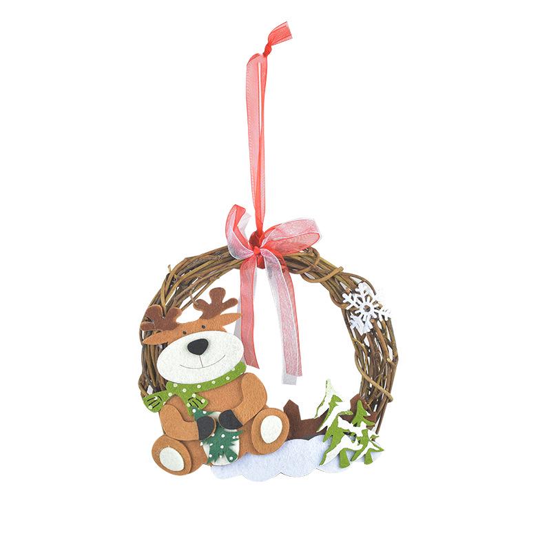 

Cross-Border Christmas Rattan Pendant Wreath for Door and Window Decoration