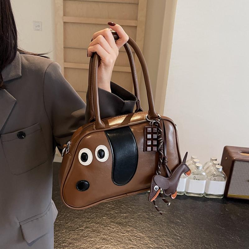 Mode PU-Leder Bowlingtasche Handtasche Einfarbig Kleine Quadratische Tasche Große Kapazität Schlichter Stil Umhängetasche Shopping CLE